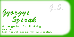 gyorgyi szirak business card